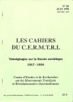 Les Cahiers du Cermtri année 1998 n° 89