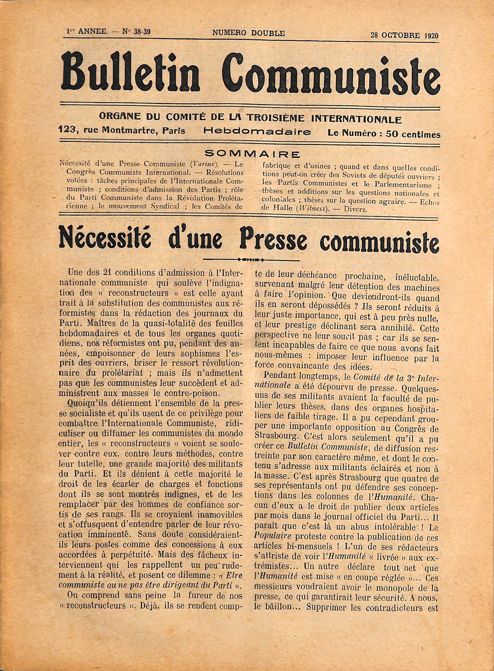Bulletin Communiste 28_10_1920