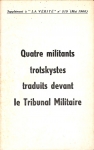 4 militants trotskystes devant le tribunal militaire 1960