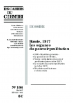 cahiers du Cermtri année 2017 numéro 164 BAP