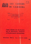 Les Cahiers du Cermtri année 1979 n° 13