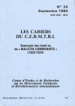 Les Cahiers du Cermtri année 1984 n° 34
