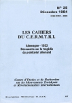Les Cahiers du Cermtri année 1984 numéro 35_0