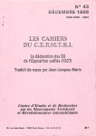 Les Cahiers du Cermtri année 1986 n° 43