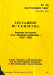 Les Cahiers du Cermtri année 1987 n° 46