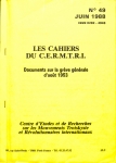Les Cahiers du Cermtri année 1988 n° 49