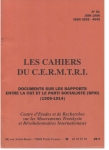 Les Cahiers du Cermtri année 1996 n° 81