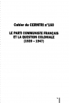 N° 160 - Le PCF et la question coloniale 1920-1947. Pdf