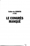 N° 161 Le Congrès manqué - Xème Congrès de la IIe Internationales - août 1914